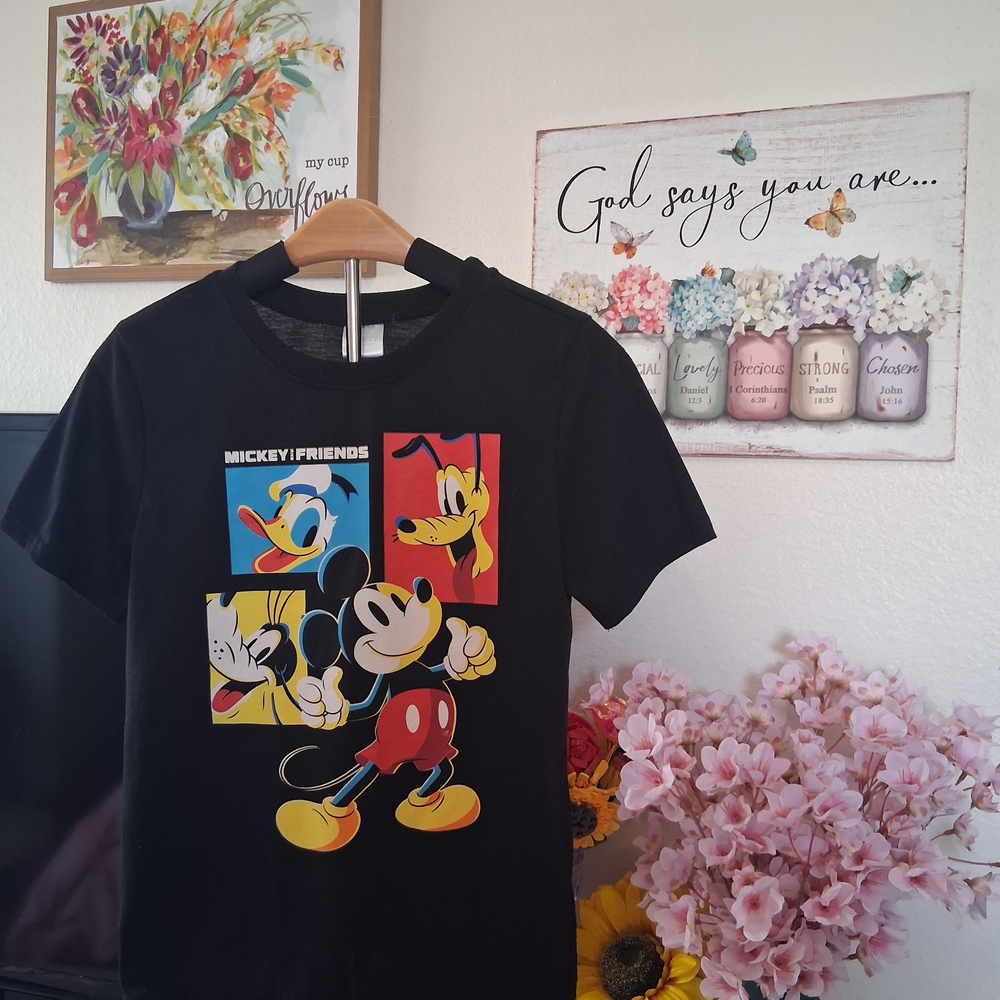 Mickey & Friends Black Kids T-Shirt